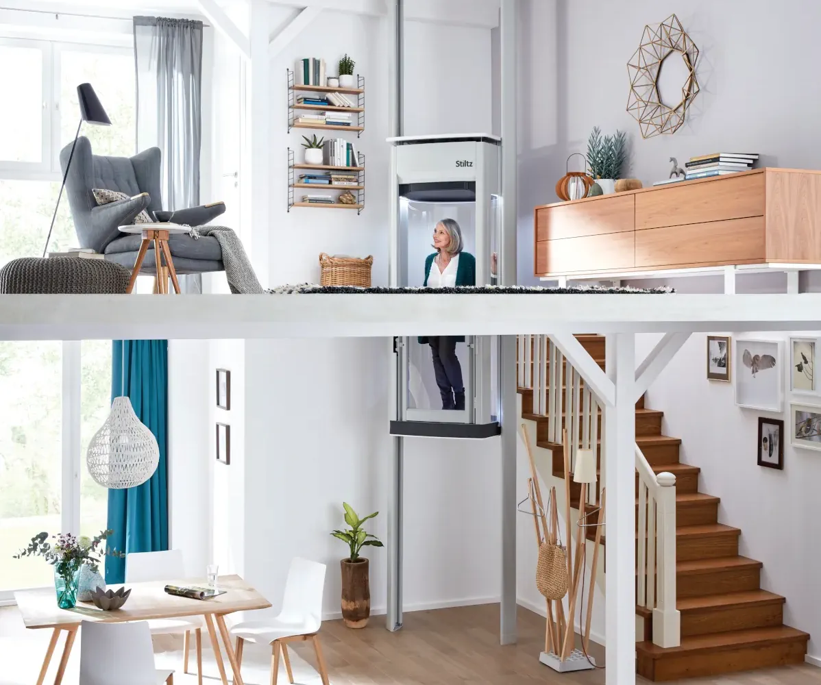 Modern home elevator installation